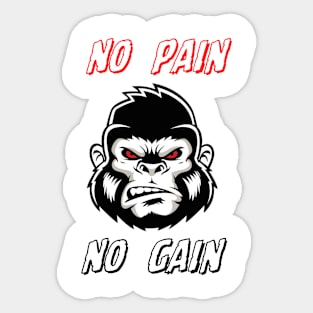 No Pain  No Gain Sticker